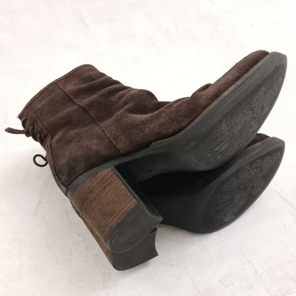 ๐ค Size 38 - Bos. & Co. Brown Suede MARLOW Zip up Boots ๐ค - Picture 9 of 13